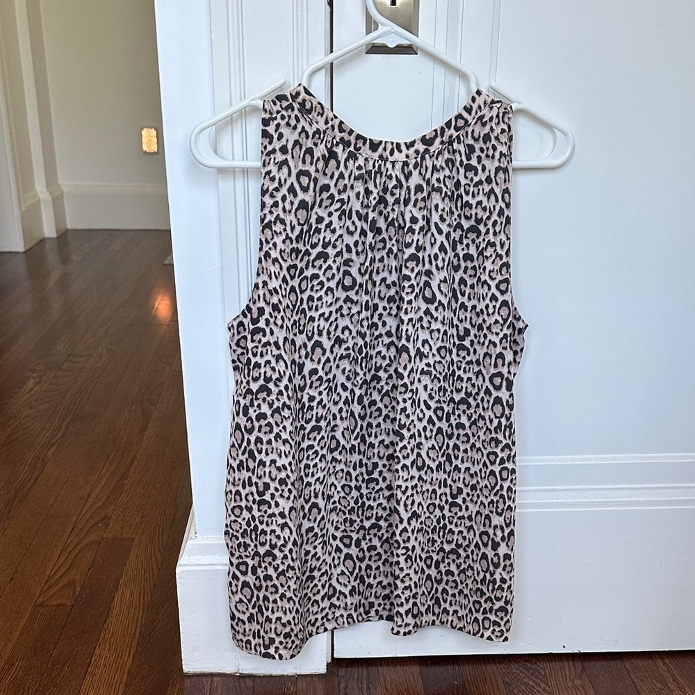 LOFT Leopard Print Sleeveless Blouse